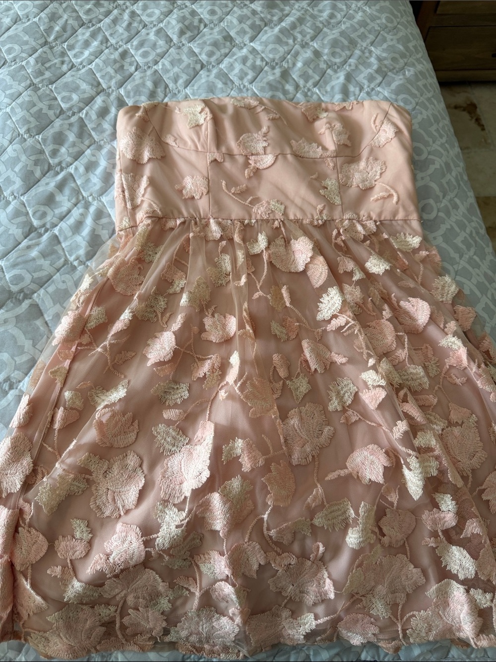 BCBGMaxAzria Blush Pink Strapless Mini Dress